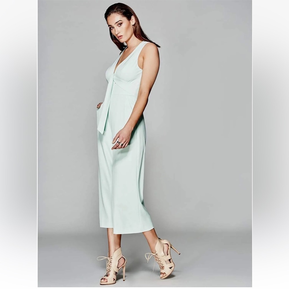 New Guess Marciano Crop Mint Green Crop Jumpsuit 6 M